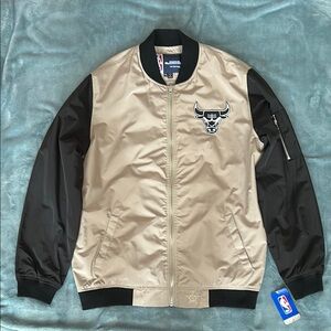 Chicago Bulls Beige and Black Jacket